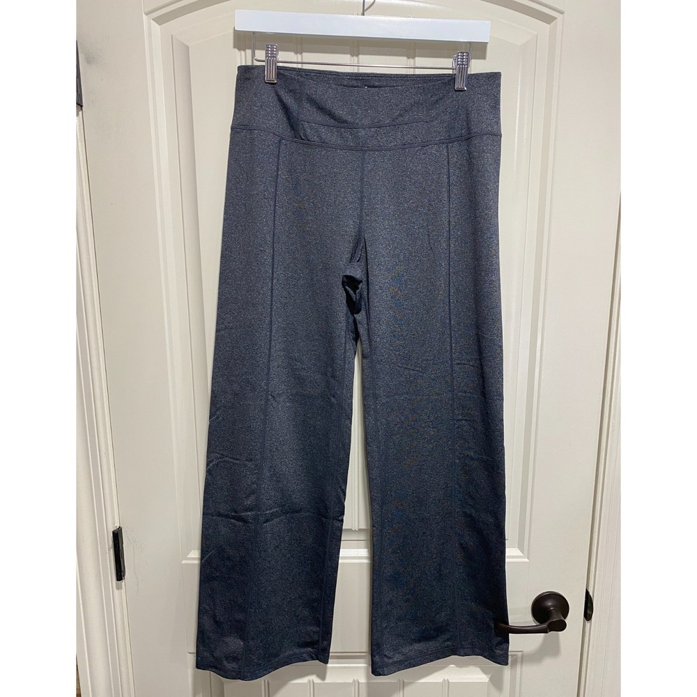 PRANA Women Yoga Pants Size‎ M Charcoal Straight Stretch Short Inseam Comfort